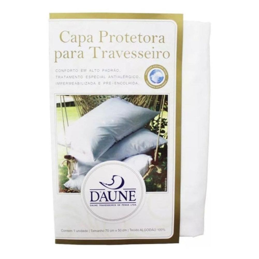 Capa Protetora Para Travesseiro Impermeável 50X70 Daune
