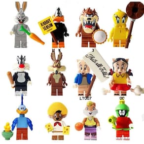Looney Tunes Acme Space Jam Kit 12 Bonecos Blocos De Montar