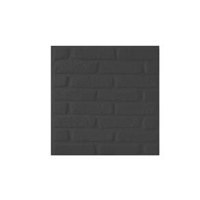 Kit 10 Placas Decorativas 3D Tijolinho Preto 50X50 Cm