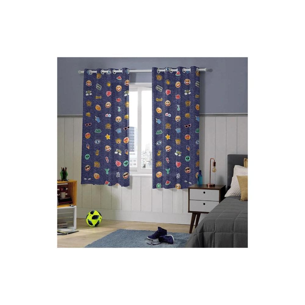 Cortina infantil bella janela 260x170 cm blackout colorê teen