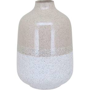 Vaso Decorativo Enfeite Casa Cerâmica 24x16x16cm Marfim