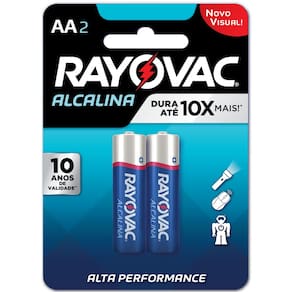 Pilha Rayovac Alcalina Pequena com 2