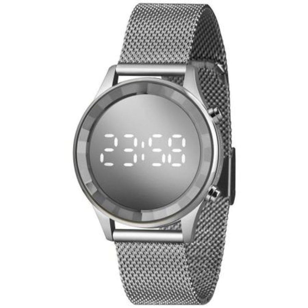 Relógio Feminino Lince Digital Led Prateado LDM4648L SXSX