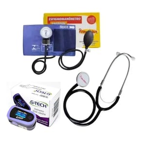 Kit Esfigmomanometro + Oximetro + Estetoscopio Premium Gtech