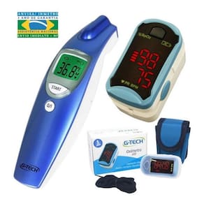 Kit Termometro Infravermelho E Oxímetro Gtech