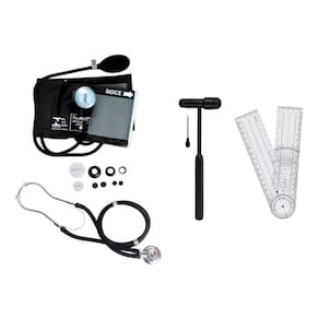 Kit Fisioterapia Goniometro Martelo Buck Esfigmo Esteto