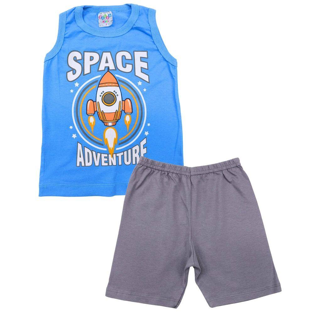 Pijama Infantil Regata Conjunto Verão Menino Space