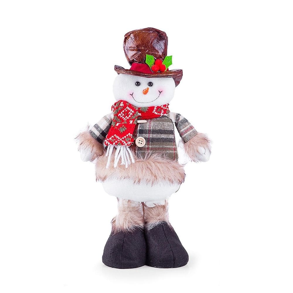 Boneco De Natal Decorativo Em Poliéster Com Ajuste de Altura 42cm Papai Noel