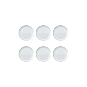 Jogo Prato Raso Opaline Nadir Vidro Blanc 27cm - Kit 6 Peças