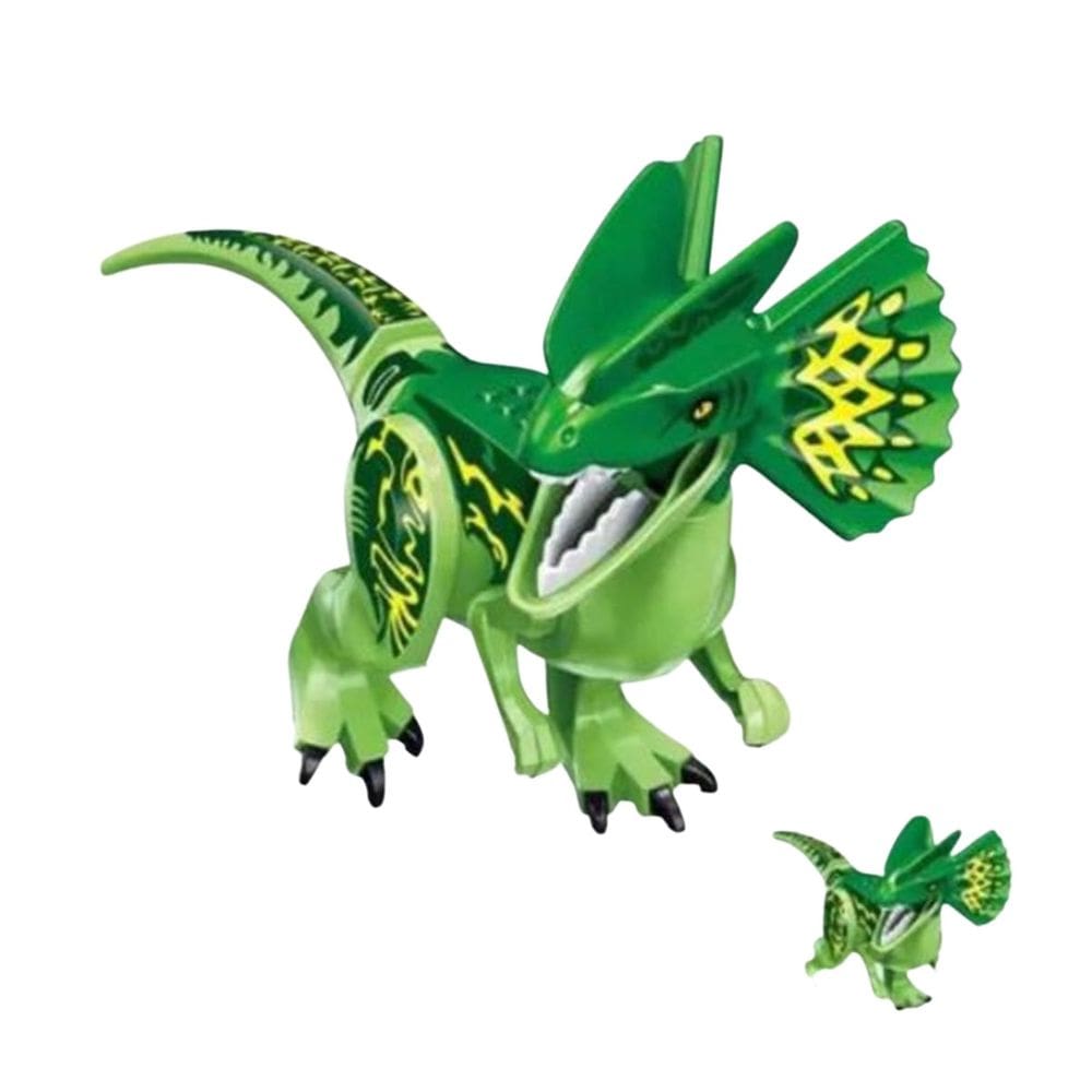 Blocos De Montar Jurássico Dilophosaurus Dinossauro Grande