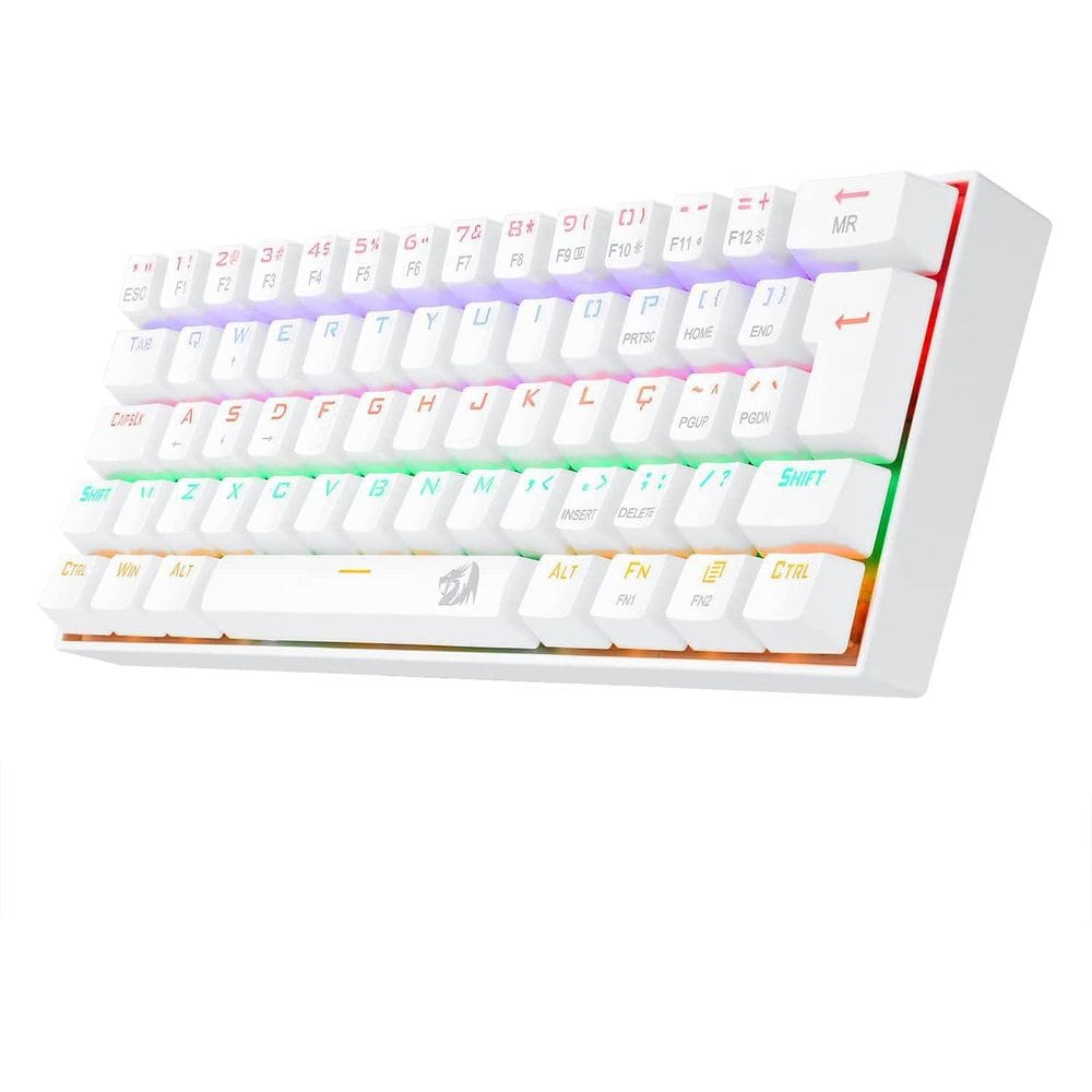 Teclado Gamer Redragon Lakshmi Rainbow Rgb Sw Blue K606W-R