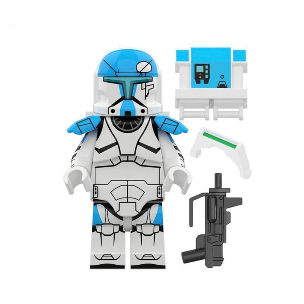 Boneco Blocos De Montar Star Wars Clone Commando 5 Blue