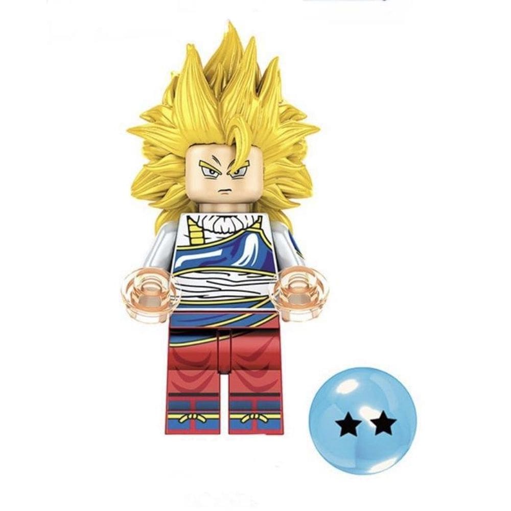 Boneco Blocos De Montar Dragon Ball Son Goku Blond Hair