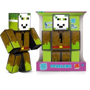 Boneco Minecraft Game Streamers Stick 35Cm Grande