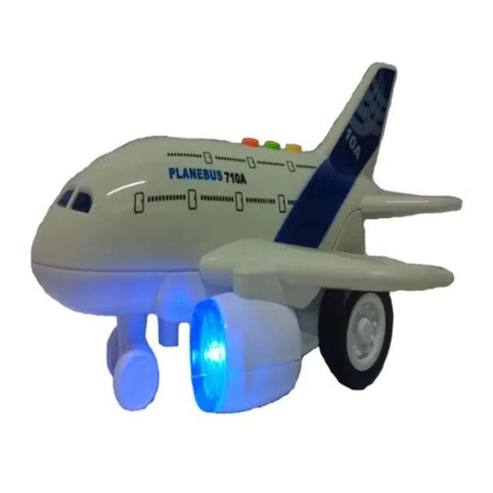 Avião Viagem Brinquedo Realista Com Som E Luzes Bbr Toys