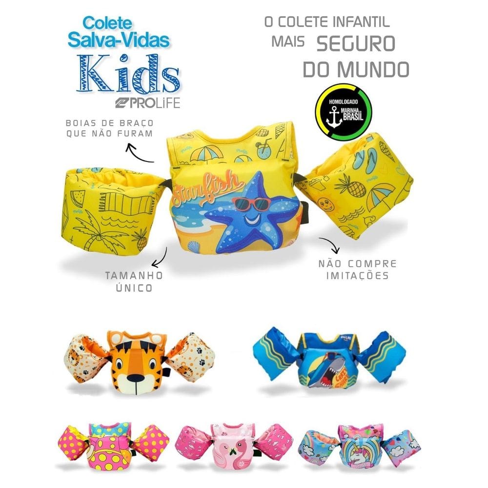 Colete Salva-Vidas Boia Infantil Homologado ProLife CK01