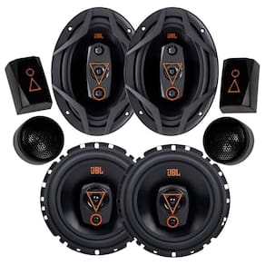 Kit 2 Vias 6 JBL 62VMS80 160W + Par Alto Falantes 6x9 Quadriaxiais JBL 69QDMS120 240W