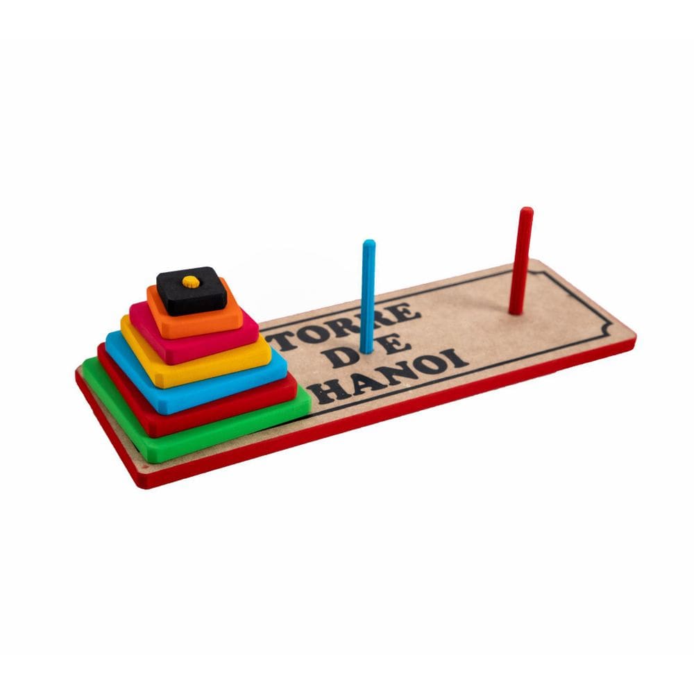 Torre De Hanoi Brinquedo Educativo E Pedagógico Em Mdf