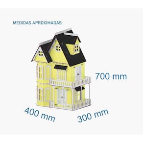 Kit Casinha Para Decoraçao Mirian Crem 29 Moveis A+B Darama