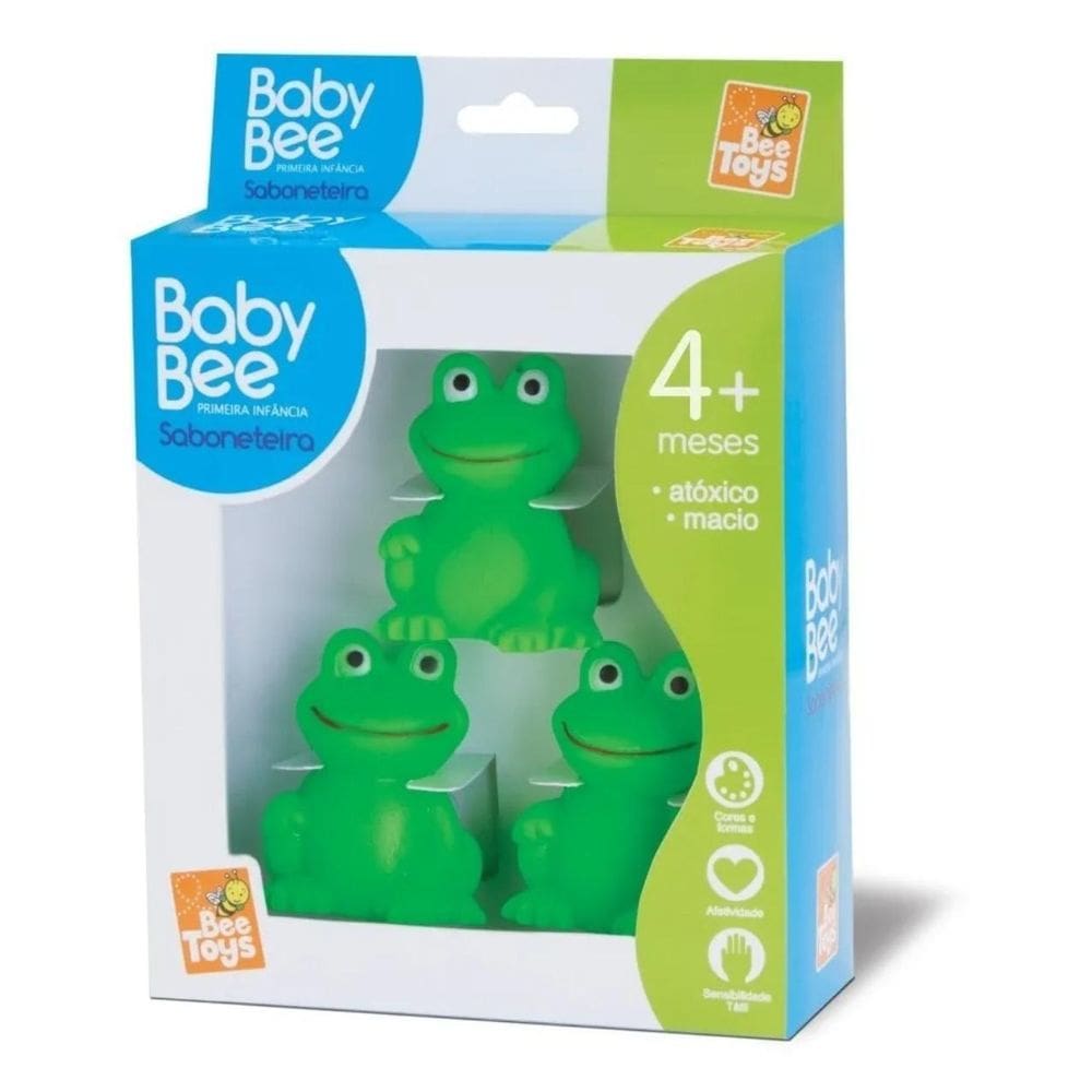 Sapo De Vinil P/ Banho 3 Sapinhos Baby Bee Primeira Infancia