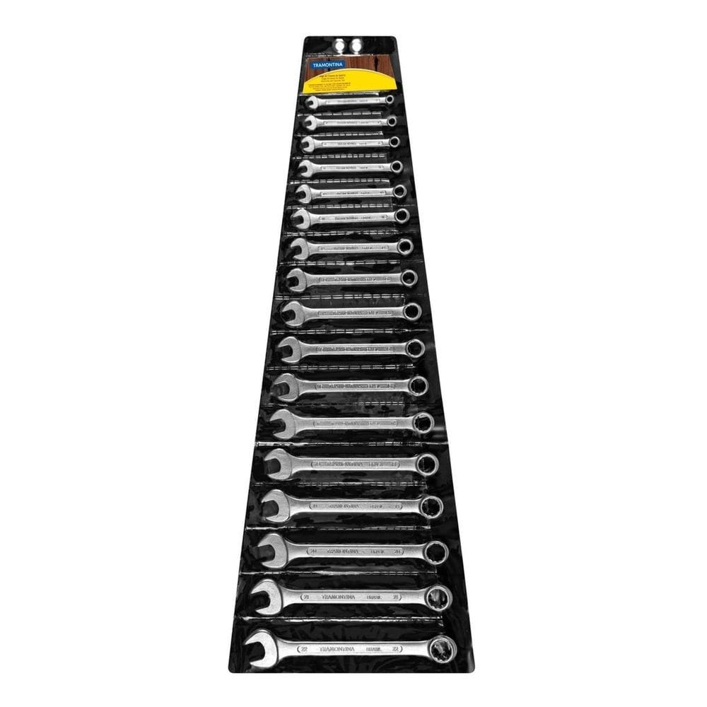 Kit Chave Combinada Tramontina Cromada 17 Peças 6 a 22mm