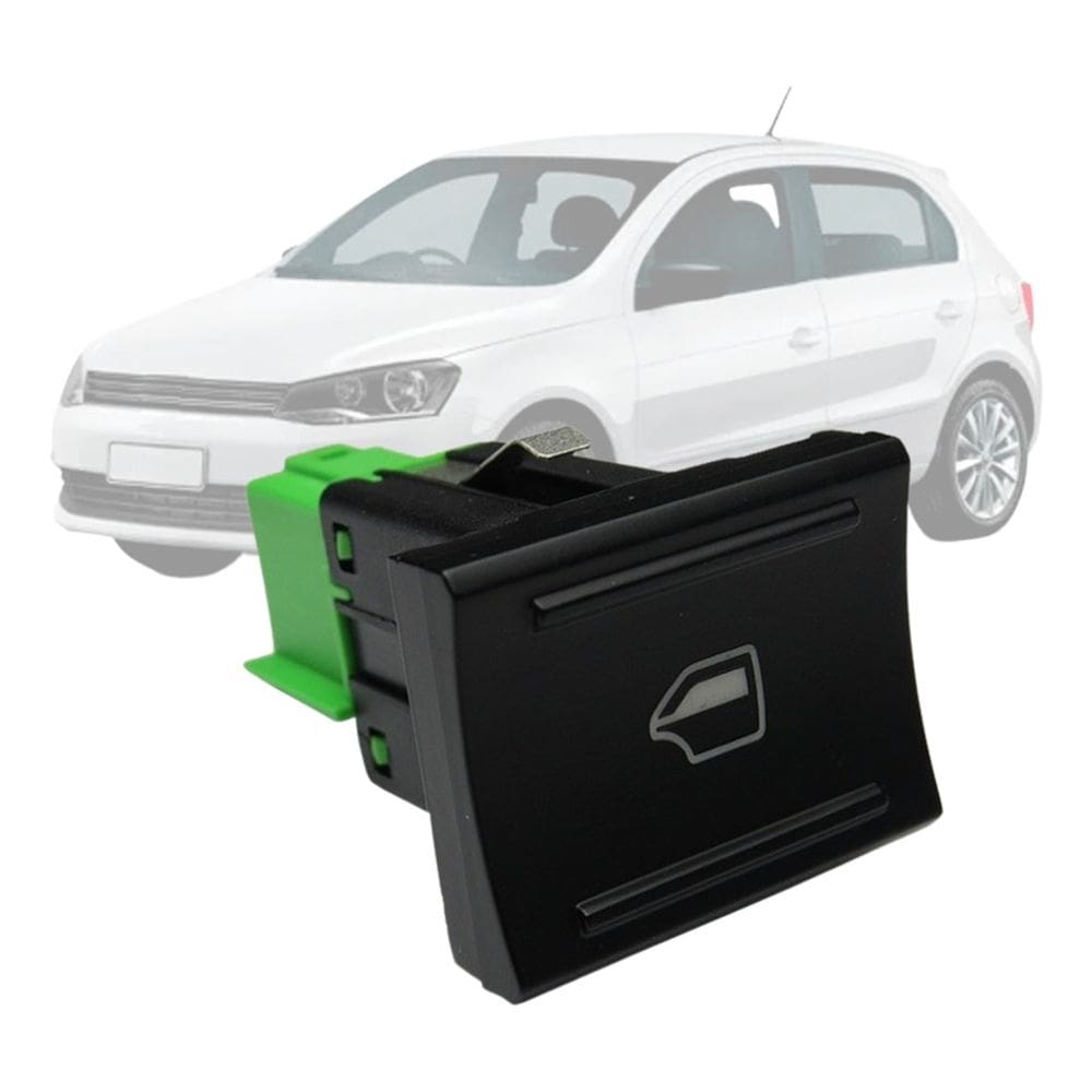 Botão de Vidro Eletrico Gol G6 Simples Preto LE Traseiro