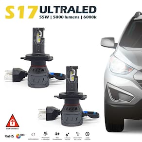 Par Lâmpadas H4 Farol Alto Baixo Rav4 Ultra Led 10000 Lumens Canbus Canceller Não Acusa 1999 2000 2001 2002 2003