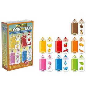 Puzzle Quebra Cabeça De Cor Em Cor Grow 3956