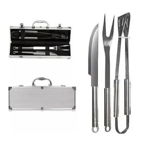 Kit Churrasco Maleta Com 3 Peças
