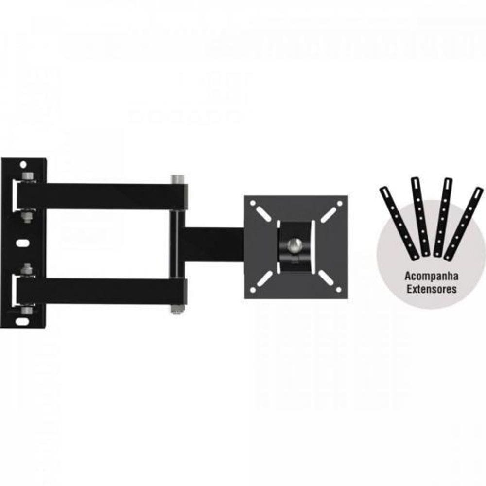 Suporte de TV Articulado 10-56 Bra4.0 Brasforma Preto