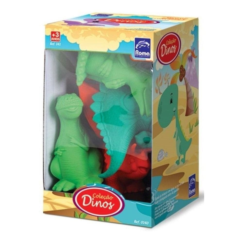 Coleção Dinos Banho Para Bebês Roma Brinquedos