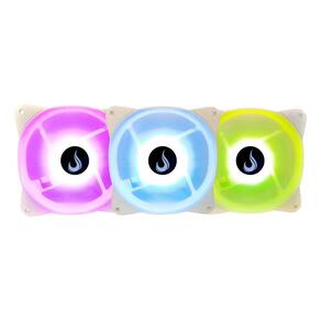 Kit 3 Cooler Fan Rgb Branco 120Mm 12V Com Controle