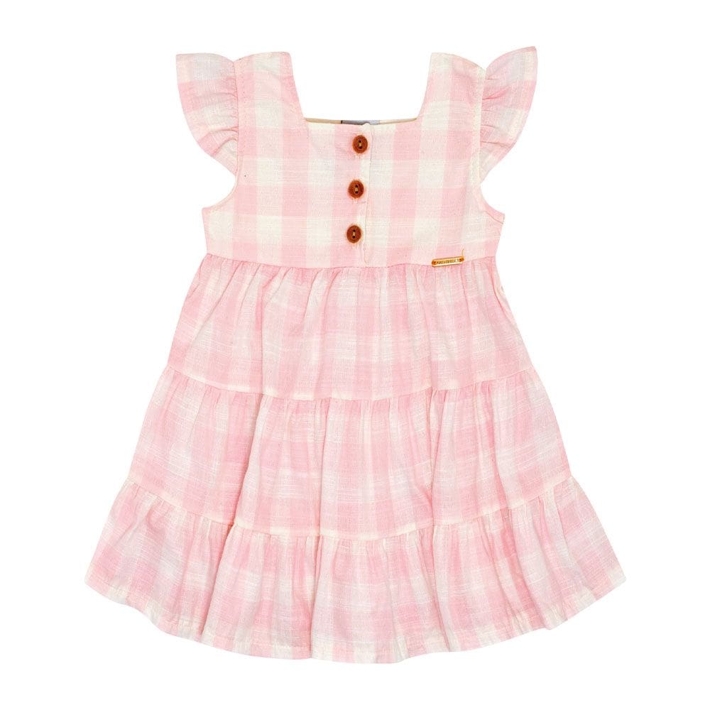 Vestido Bebê Menina - Xadrez Chiclete - 50512-1314