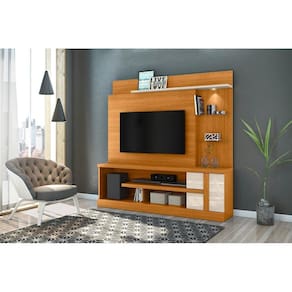 Home Theater Alan para TV de até 55 polegadas - Cinamomo / Off White - Madetec