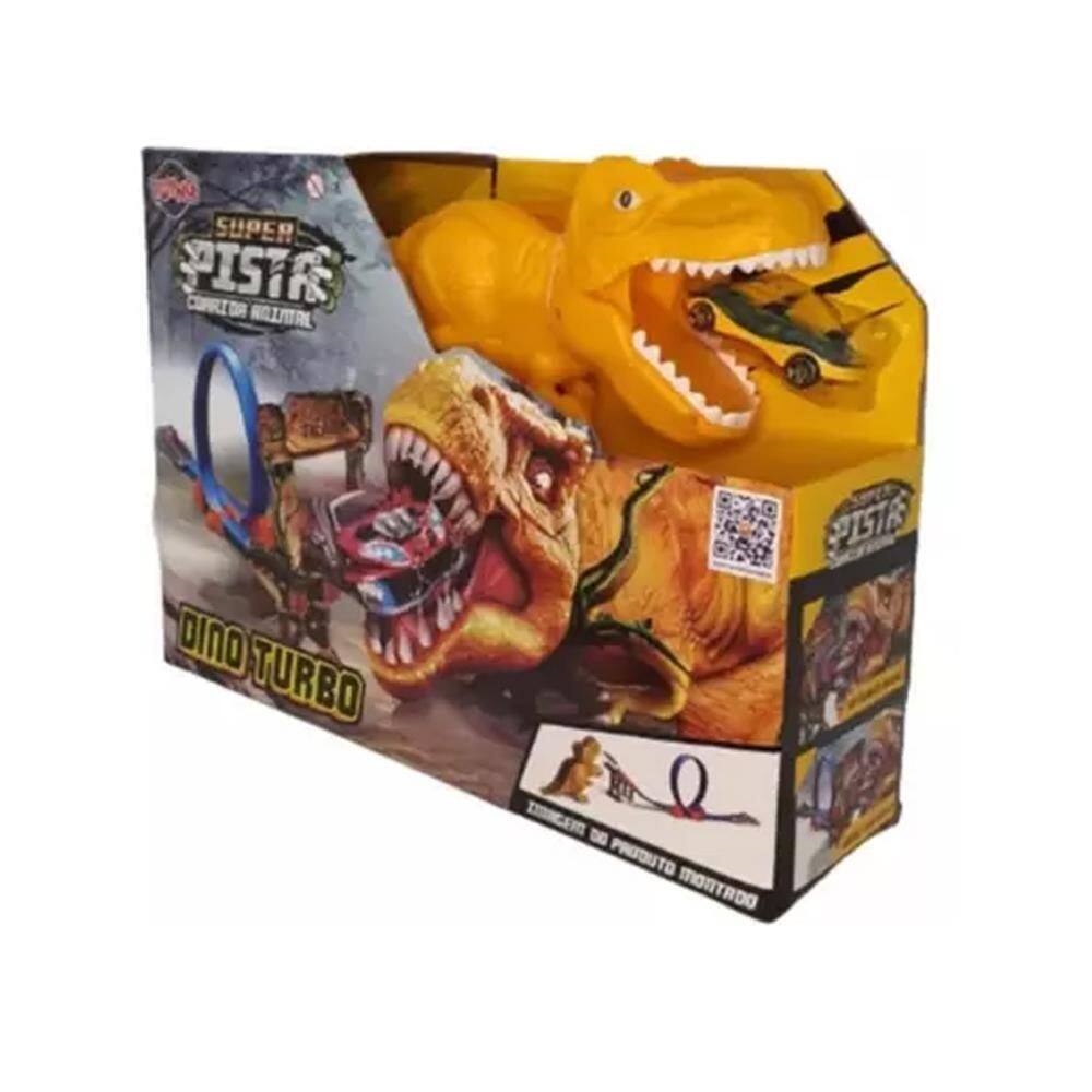 Super Pista Corrida Animal Dinossauro Com Looping Lançador