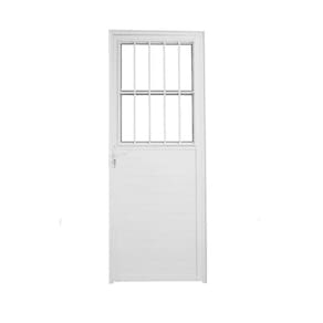 Porta Social Lambril Alumínio Branco 2.10 X 90 Lado Esquerdo – Hale
