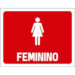 Kit 3 Placas Sinalização - Horizontal Banheiro Feminino