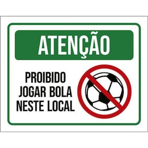 Kit 3 Placas Atenção Proibido Jogar Bola Neste Local Desenho