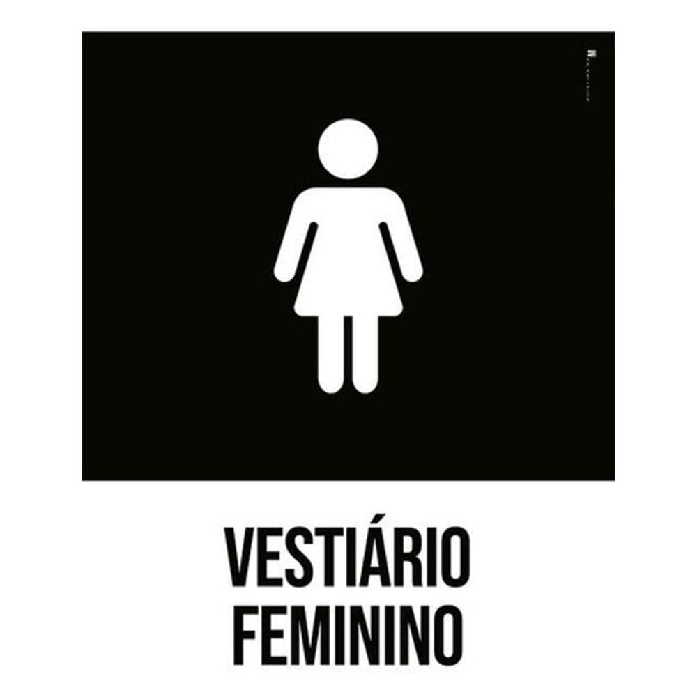 Kit 3 Placas Desenho - Vesitário Feminino