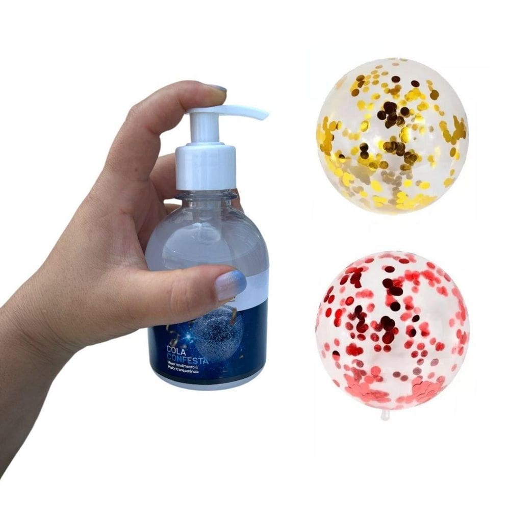 Cola Confete Glitter Para Balões Bexigas De Ar Bubble 250 Ml