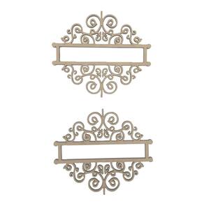 Aplique Laser Mdf - Arabesco - 2 Un - 10 Cm