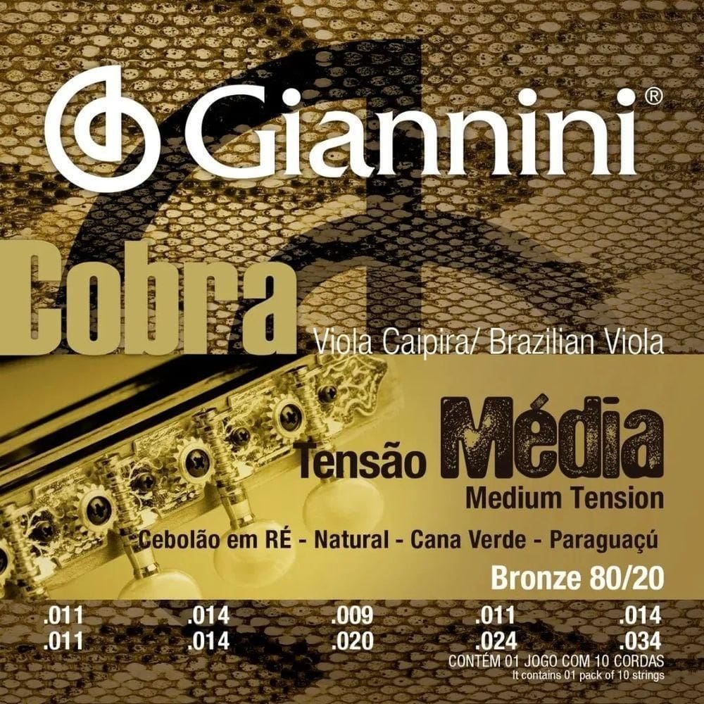 Encordoamento Aço Para Viola Cobra Cv82M Giannini