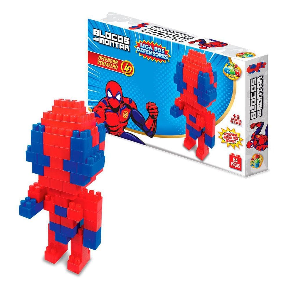 Blocos De Montar Defensor Vermelho