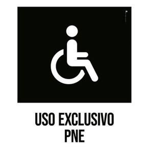 Kit 3 Placas Sinalização - Uso Exclusivo Pne Desenho