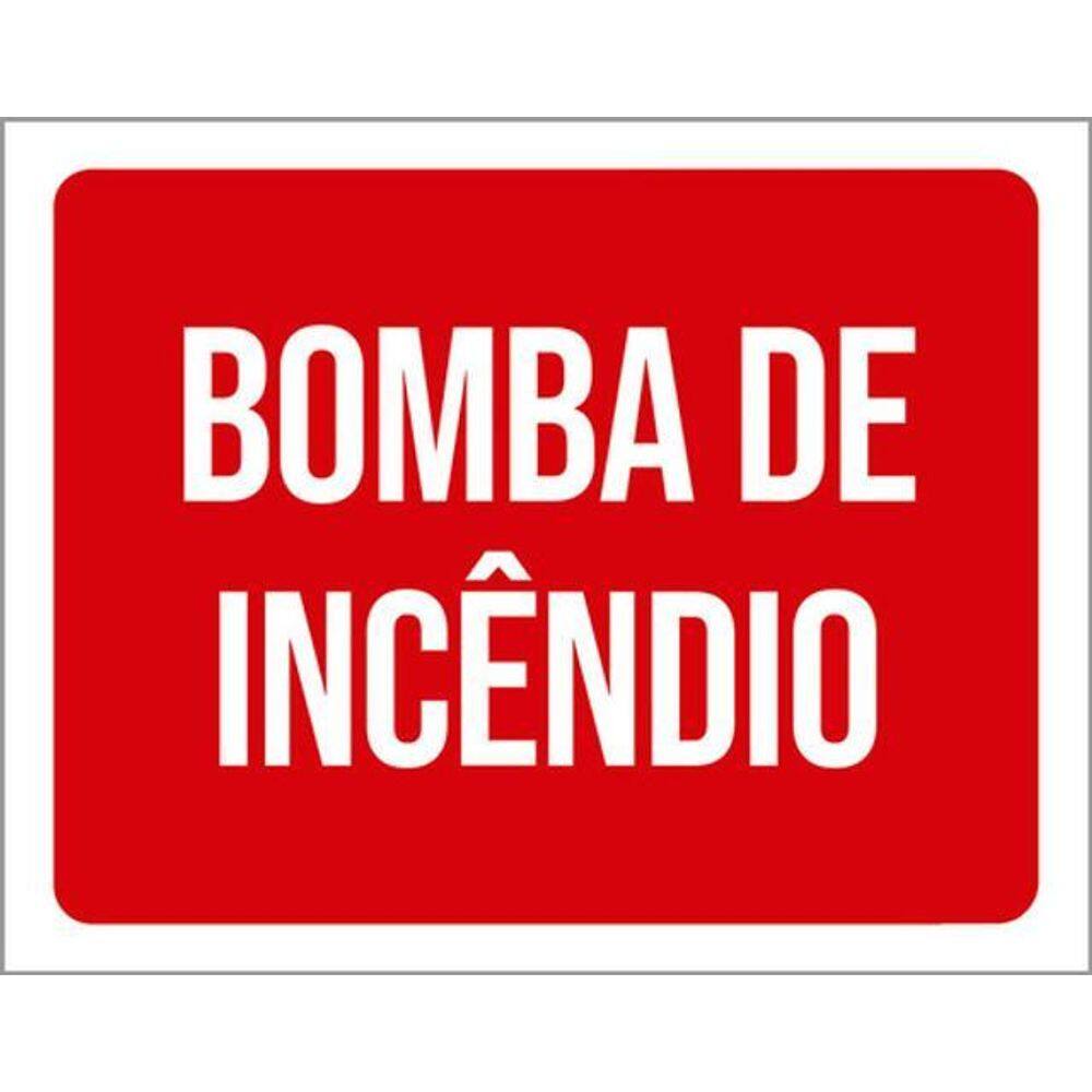 Kit 10 Placas Bomba De Incêndio