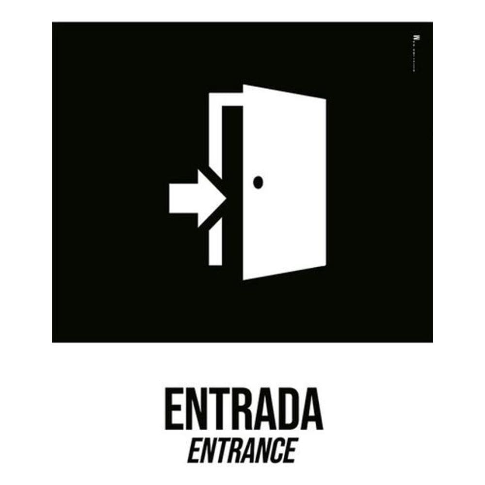 Kit 3 Placas Desenho - Entrada Entrance