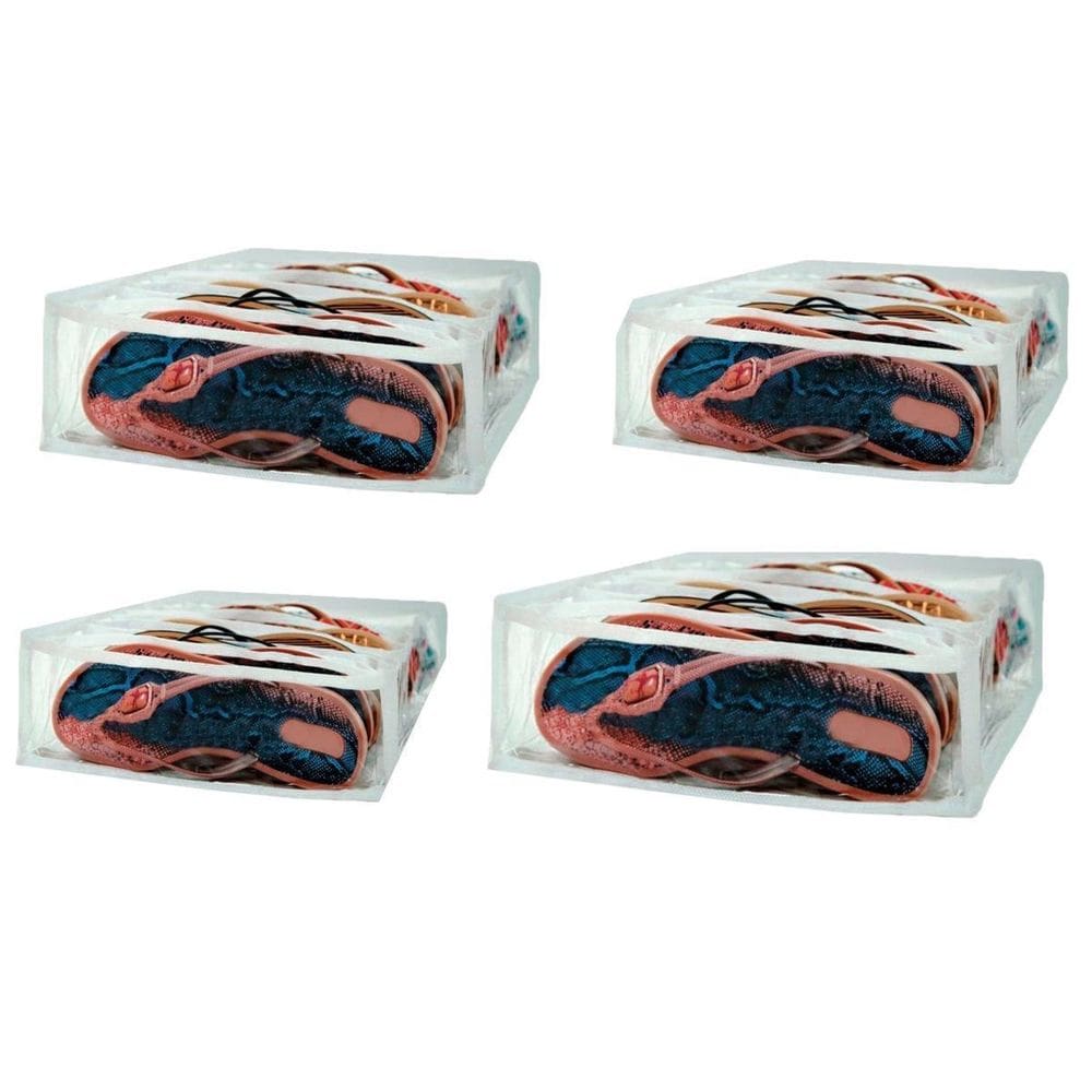 Organizador De Rasteirinhas Transparente 10 Nichos 4Unid