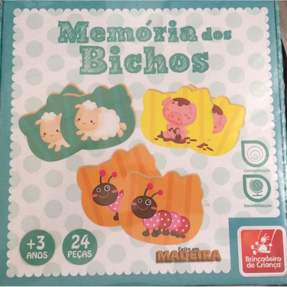 Jogo da memoria dos Bichos - Brincadeira De Crianca