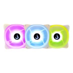 Kit 3 Cooler Fan Rgb Branco 120Mm 12V Com Controle