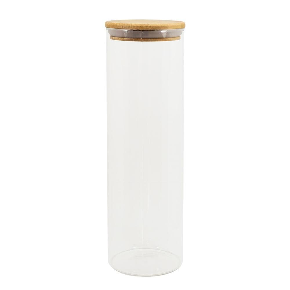 Pote De Mantimentos Redondo 2000Ml Tampa Bambu Oikos